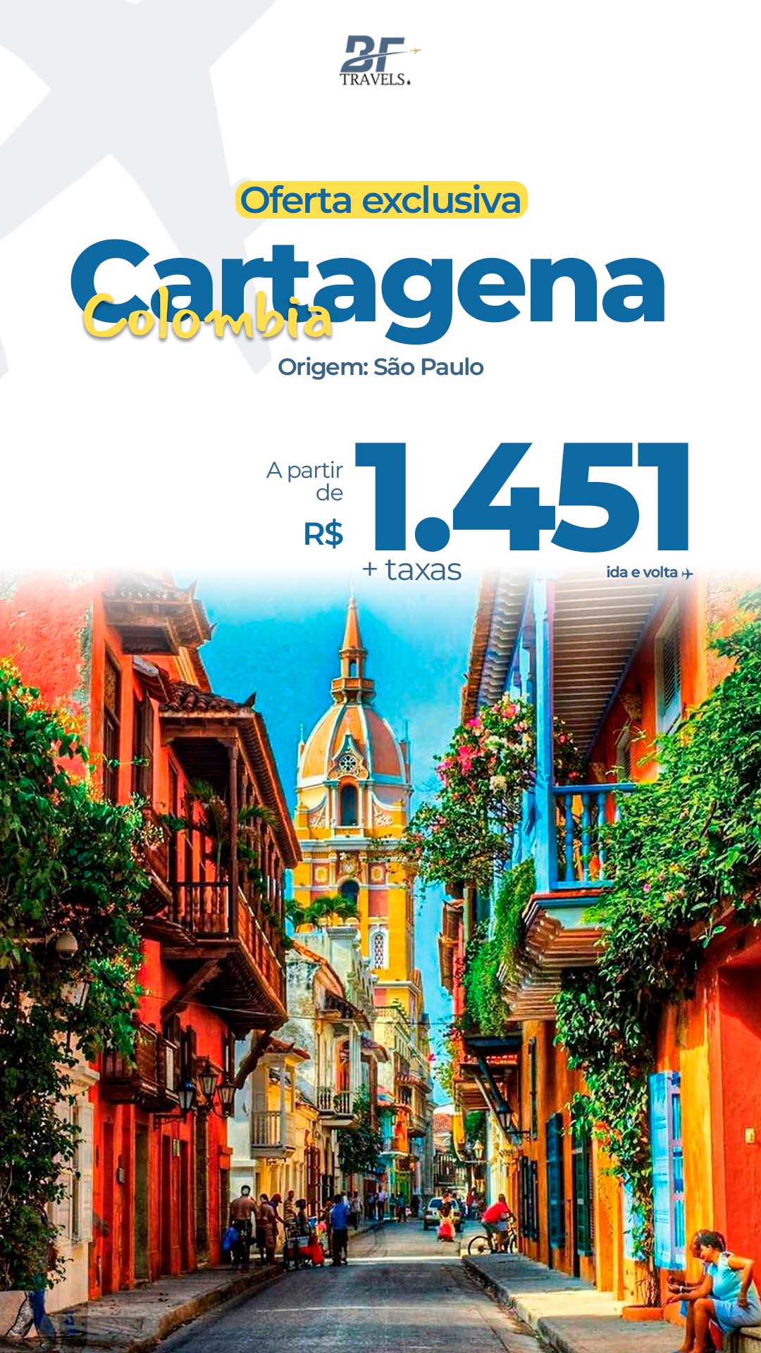 Oferta exclusiva Cartagena, Colômbia, com saída de São Paulo