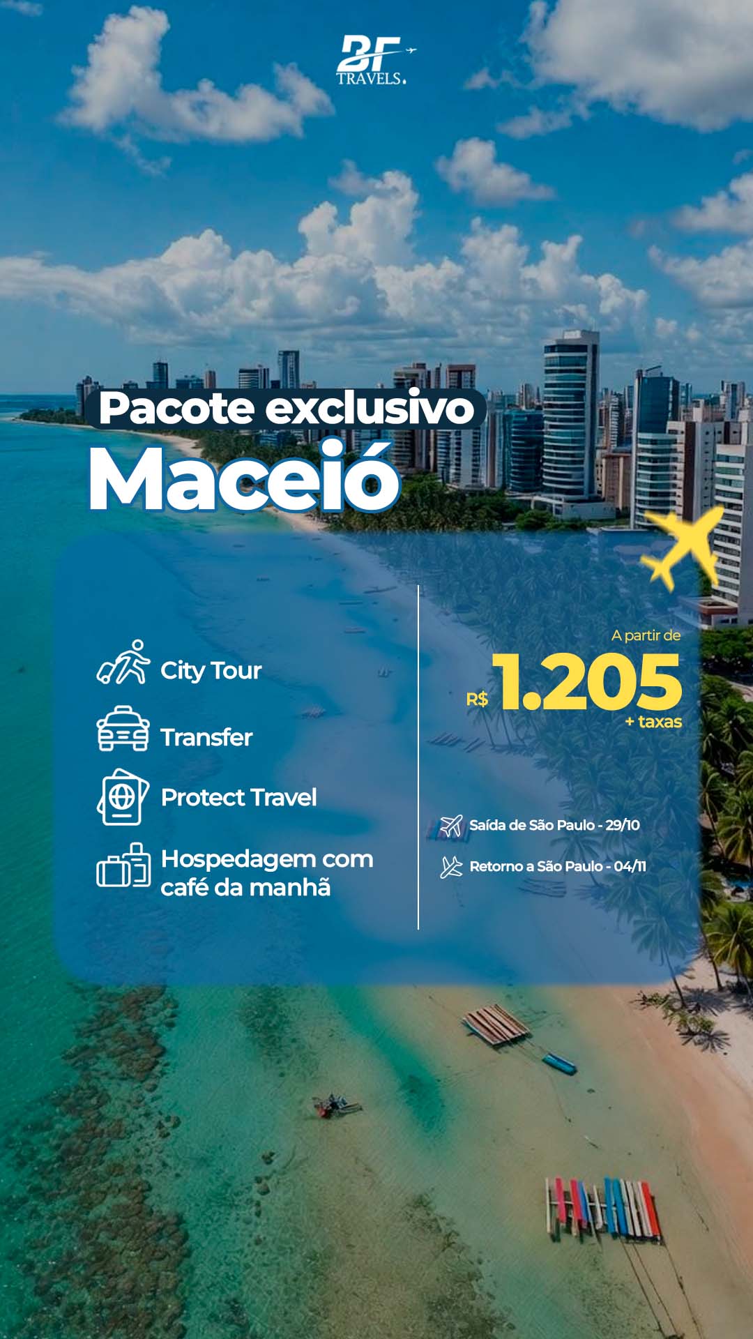 Pacote exclusivo Maceió com saída de São Paulo